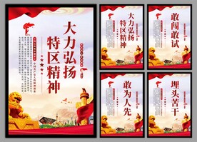 弘扬特区精神党建海报