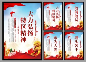 弘扬特区精神党建海报