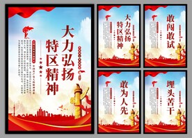 弘扬特区精神党建海报