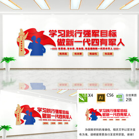 四有军人文化墙