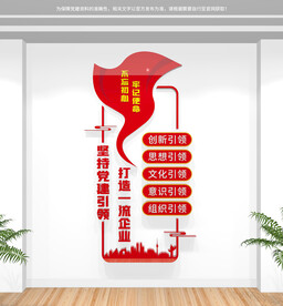 企业党建竖版文化墙