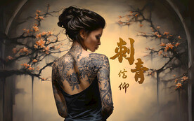 刺青纹身壁画背景墙壁纸墙纸设计