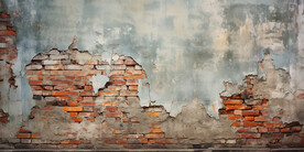 复古斑驳红砖水泥墙背景墙壁画