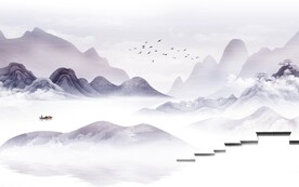 大气 现代背景山水 TIf分层