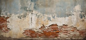复古斑驳红砖水泥墙背景墙壁画