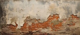 复古斑驳红砖水泥墙背景墙壁画