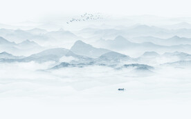 新中式水墨山水画