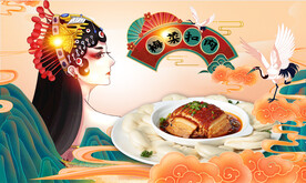 梅菜扣肉背景墙