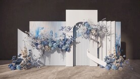 蓝色婚礼草图大师su模型