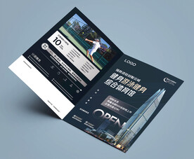 游泳健身活动折页海报图片