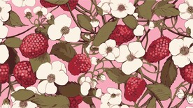 手绘花纹四方连续图样