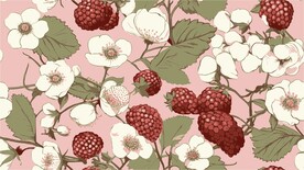 植物枝叶花纹四方连续花纹