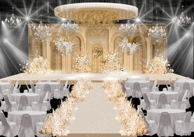 香槟色婚礼效果图