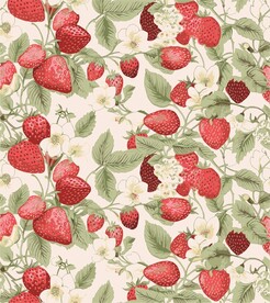 手绘草莓化妆品包装印花图案