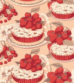 饼干甜品糕点美食食物连续花纹