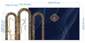 婚礼迎宾区背景板