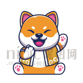 卡通小狗矢量插画素材