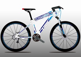 RIDER蓝标自行车贴标