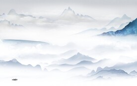 简约 意境客厅山水 TiF分层