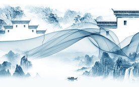 最新 现代清晰山水 Tif分层