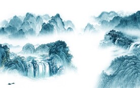 高雅 清晰背景山水 TIF分层