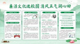 清廉廉政校园展板