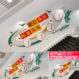 廉洁从教楼道文化墙