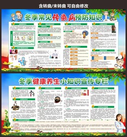 冬季传染病健康教育宣传栏
