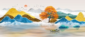 水墨山水背景