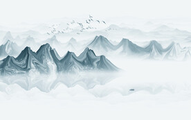 中式抽象背景墙