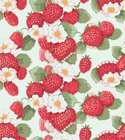 手绘草莓无缝图案背景 