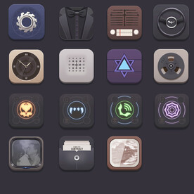 拟物游手机主题UI图标icon