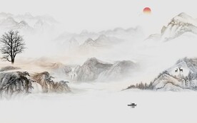 现代 清晰爆款山水 TIf分层