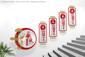 楼梯廉政文化墙