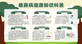 预防防治糖尿病展板宣传栏