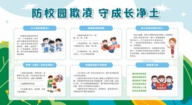防校园欺凌宣传栏展板