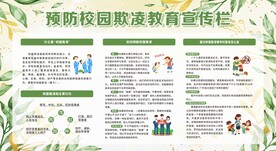 防校园欺凌宣传栏展板