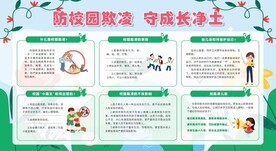 防校园欺凌宣传栏展板