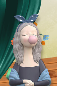 莫兰迪少女 卡通少女 美少女 