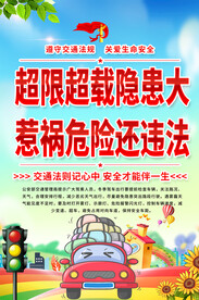 严禁超载宣传海报