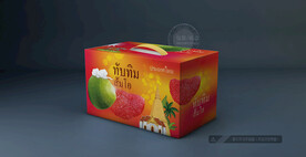 泰国红宝石柚子包装 平面图