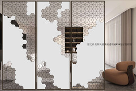 高清分层透明底屏风打印图一套