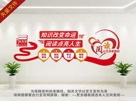 校园阅读室文化墙