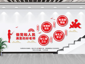 校园党建楼梯文化墙