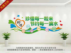 珍惜粮食文化墙