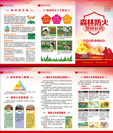 森林防火三折页