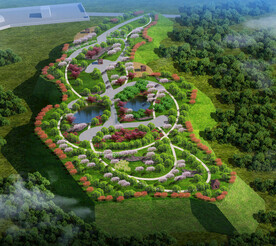 公园局部绿化设计案例效果图