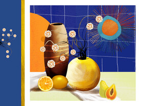 现代美学背景装饰画图片