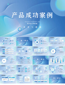 蓝色大气产品成功案例总结PPT