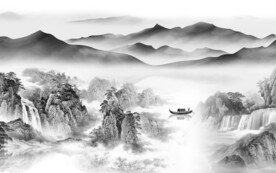 人气 最新灰色山水 TiF分层